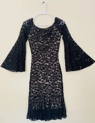 Va Va Voom Lace Black Mini Dress Size small, org price $59.9, dis. 50%=$29.9 now - Image 1 of 4