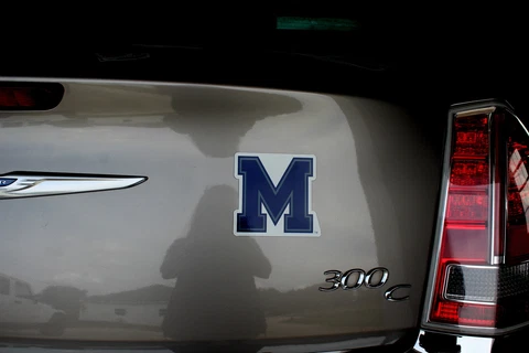University of Memphis Car Magnet Tigers College Tailgate Decor Words M Cover