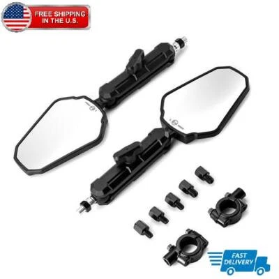 Foldable Adventure Motorcycle Rearview Side Mirrors For Suzuki Kawasaki Honda US - Image 1 of 4