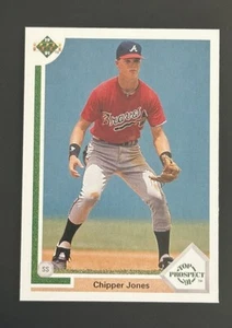 1990 Upper Deck Chipper Jones #55 novato Top Prospect Atlanta Braves - Imagen 1 de 2