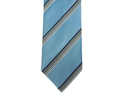 Alexander Julian Men's 100% Silk Striped Neck Tie Blue/Multi 3 3/4" x 59" - Image 1 of 2