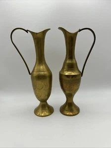 Antikes Paar indische Messing Vasen 20 cm hoch - Bild 1 von 5