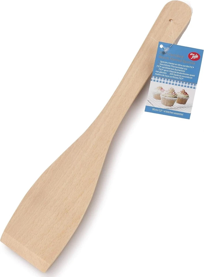 Espátula giratoria ranurada de cocina Tala Beachwood utensilio de cocina Reino Unido Foto 1 de 3