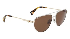 Lanvin LNV105S 046 Silver And Gold Sunglasses For Men And Women Made In Italy - Picture 1 of 14