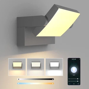 Applique LED Dimmerabile Esterno Interno 24W, Controllo APP, IP65 Luci Da Parete - Foto 1 di 12