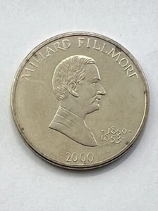 2000 Republic of Liberia $5 Millard Fillmore Commemorative Issue Coin - Picture 1 of 3