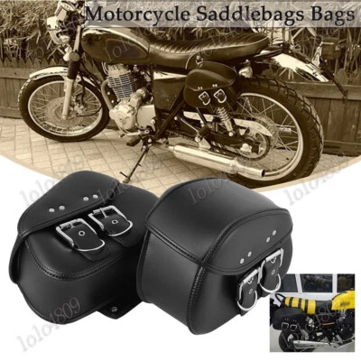 Bolsas de sillín laterales de PU negras para Honda Shadow ACE Sabre Spirit VLX600 750 1100 Foto 1 de 4