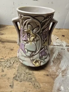 Vintage Roseville Pottery Morning Glory Vase - White/Pastel - Excellent - Picture 1 of 6