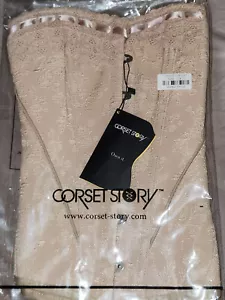 Corset Story ELEGANT BEIGE LACE OVERBUST STYLE CSFT037 NEW IN PACKAGE SATIN TIE - Picture 1 of 5