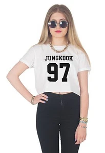 Top recortado Jungkook 97 moda lindo Tumblr Kpop Fangirl Jungshook Jimin - Imagen 1 de 6