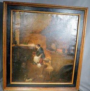 Antique Old Master 17th Century Dutch Kitchen Painting Circle Van Schooten 1650 - Picture 1 of 12