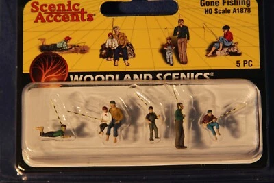 Woodland Scenics - Gone Fishing (5 pcs.) - HO Scale - A1878 - Image 1 of 3