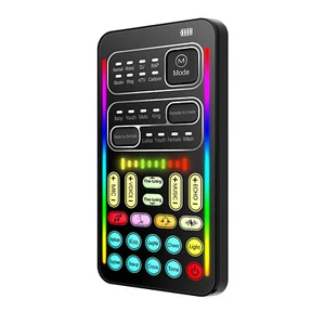 Universal 8-Mode Rechargeable Phone Tablet Voice Changer Bluetooth Sound Card - Picture 1 of 10