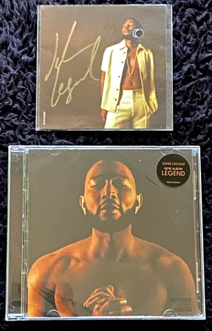 Hand Signed JOHN LEGEND CD & Art Card MUSIC STAR - Madonna Bieber Elvis + my COA Cover