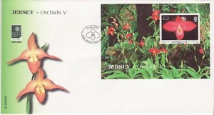 GB Stamps First Day Cover Jersey Orchids MS, flower, bloom, RHS, garden 2004 - Picture 1 of 1
