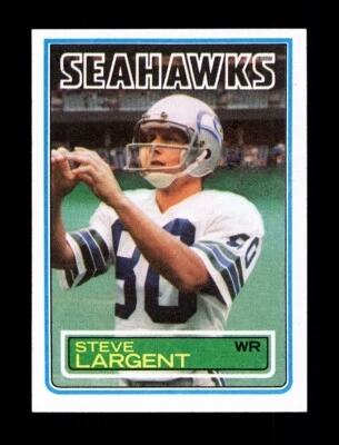 1983 TOPPS FOOTBALL #389 STEVE LARGENT - SEATTLE SEAHAWKS HOF - Image 1 of 2