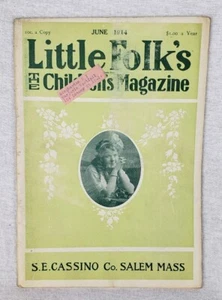 Antique Little Folks Monthly Children's Magazine June 1914 Great Advertising Mag - Picture 1 of 6