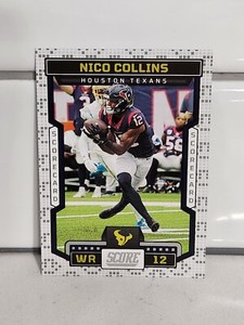 2023 Panini Score Nico Collins #7 Scorecard Parallel Houston Texans