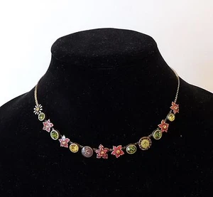 Pilger von Dänemark Wein Emaille/Zitrone Kristall Halskette 14" mit Adj Kette - Bild 1 von 1