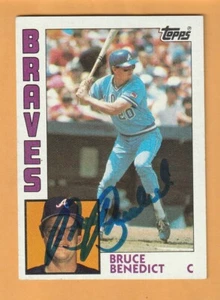 Bruce Benedict Atlanta Braves AUTO Signed 1984 Topps Omaha Nebraska 6Q - Picture 1 of 2