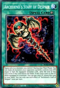 x3 Archfiend's Staff of Despair - BLVO-EN063 - Common - 1st Edition Yu-Gi-Oh! M/ - Bild 1 von 1