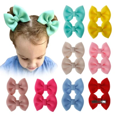 Moda Niños Lazo Pasadores 2 Piezas/Juego Niños Pinza para el Cabello Bebé Niñas Horquillas Accesorio Foto 1 de 4