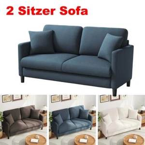 2 Sitzer Sofa Couch Sitz Doppelsofa im Modern-Stil Sofa Für Wohnzimmer 3 Farbe - Bild 1 von 42
