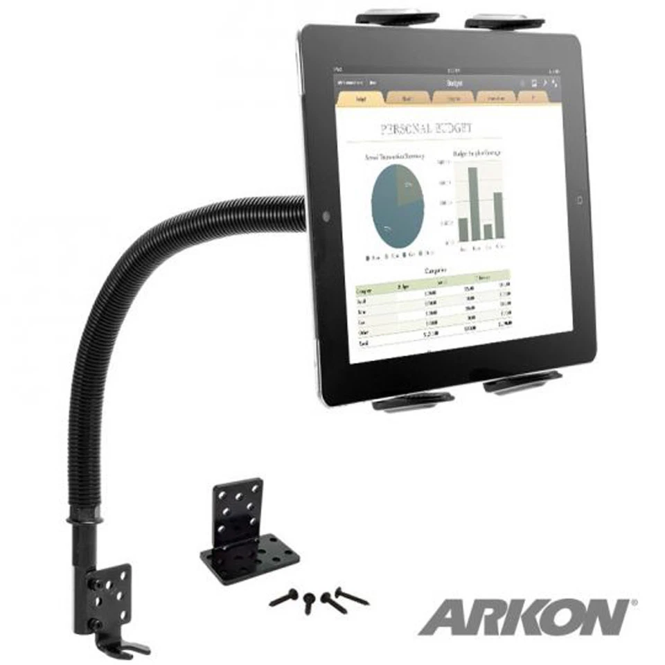 TABFSM 18" Automotive Floor/Seat Mount for Apple iPad Samsung Galaxy Tab Lenovo - Image 1 of 4