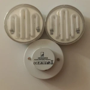 Lampadina fluorescente con attacco GX53, 7W 230Vac. - Foto 1 di 1