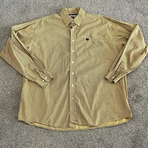 Cinch Hemd Herren Large Gelb Knopfleiste Langarm Cowboy Western Baumwolle L - Bild 1 von 24