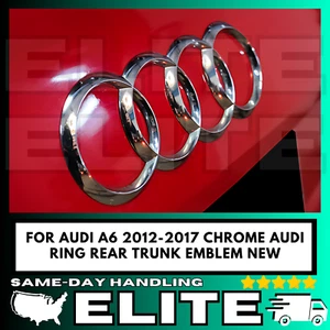 Anillo cromado emblema maletero trasero Audi A6 2012-2017 nuevo - Imagen 1 de 1