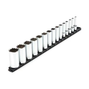 Tekton Hand Tool Sets 3/8" Drive Deep 12-Point Socket Set 18 Piece Socket Sets - Picture 1 of 9