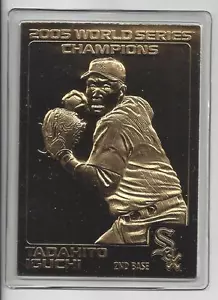 Tarjeta de oro sellada de 22 kt Tadahito Iguchi 2005 Danbury Mint Chicago White Sox WS - Imagen 1 de 1