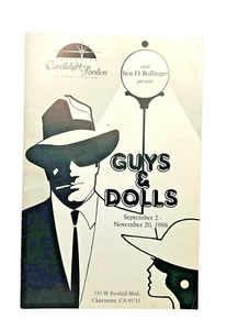 Bollinger's Candelight Pavillon Dinner Theater Jungs Puppen Spielzettel Programm 1988 - Bild 1 von 4