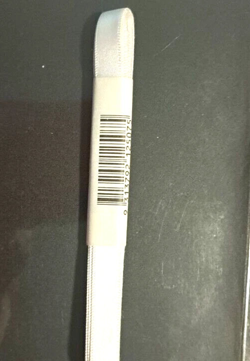 white10mm {3/8"} x 3.m {3.3yds} washable  100% polyester    ribbon by  E.C.Birch - Image 1 of 1