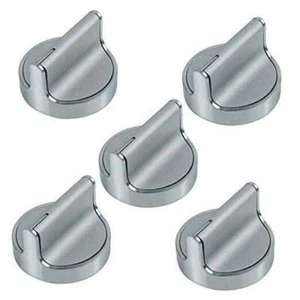  W10594481 Edelstahl Herd Herd Bedienknopf 5 Stück für Whirlpool Gaskoch - Bild 1 von 7