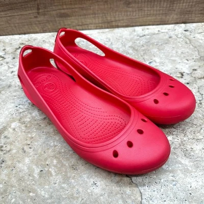 Crocs Shoes Womens Size 11 Pink Kadee Ballet Flats Slip On Lightweight Comfort - Image 1 of 4