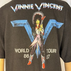 Vintage 1988 Vinnie Vincent Invasion Concert T-Shirt XL Spring Ford USA Rare - Picture 1 of 11