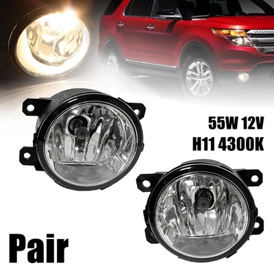 Fit for Ford Explorer 2011 2012 2013 2014 2015 Front Bumper Lamp Fog Light Pair - Image 1 of 4