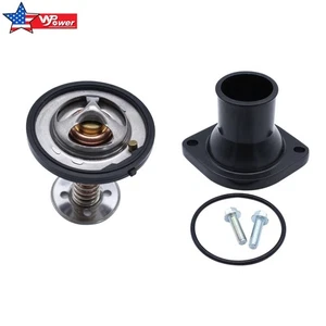 Black Aluminum Straight Water Neck Housing W/ Thermostat For Chevy LS1 LS2 LS7 - Bild 1 von 20