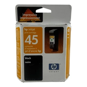 Genuine HP Inkjet 45 Print Cartridge Black New Old Stock 51645A New Sealed - Picture 1 of 2
