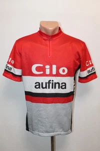 Cilo Aufina Vintage Cycling Jersey Shirt Bike Cycle Size L 6 Adult Rare Rare VTG - Picture 1 of 12