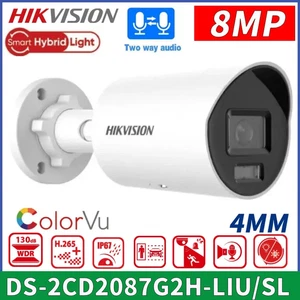 Hikvision DS-2CD2087G2H-LIU/SL 8MP ColorVu IP Bullet Camera 2-Way Audio IP67 4MM - Picture 1 of 12