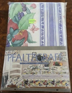 Mantel de vinilo con respaldo de franela oblongo Pfaltzgraff "Summer Garden" 60 x 84 Nuevo de Lote Antiguo - Imagen 1 de 6