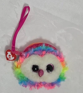 TY Gear Beanie Boos OWEN Portamonete da Polso Peluche Gufo Multicolore con Cinturino - Foto 1 di 3