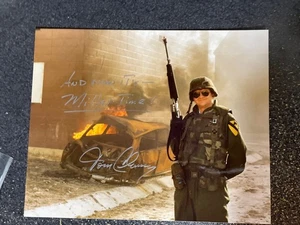 Vintage Tom Clancy personalized autographed 8 x 10 picture very nice - Picture 1 of 2