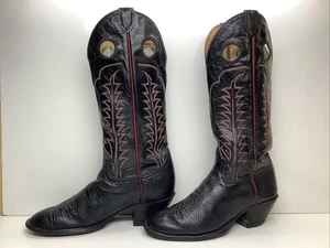 BOTAS NEGRAS DE COLECCIÓN PARA HOMBRE TONY LAMA OCBWOY TALL BUCKAROO TALLA 9.5 D - Imagen 1 de 10