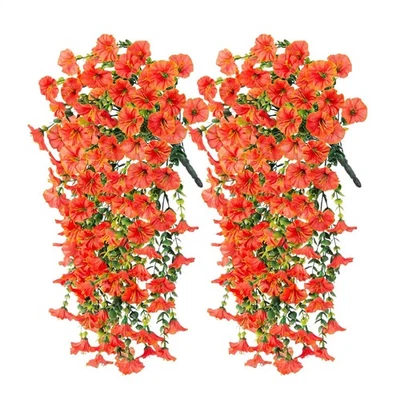 2x Flores Colgantes Artificiales Margarita para Exterior Plantas Orquídea Flor Decoración del Hogar Foto 1 de 4