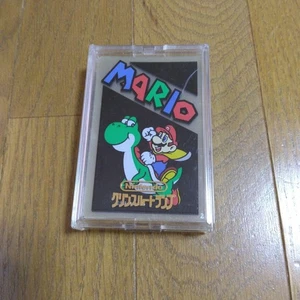 Baraja de cartas de plástico limpia para Nintendo Super Mario Yoshi rara Japón - Imagen 1 de 4