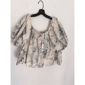 REBECCA TAYLOR Bubble Sleeve Flounce Top Size 8 NWT - Picture 1 of 8